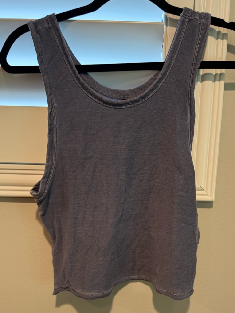 Free People Light Blue Scoop Neck Relaxed Tank